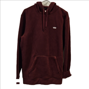 VANS off the wall burgandy chunky hoodie ladies medium logo front top Womens M